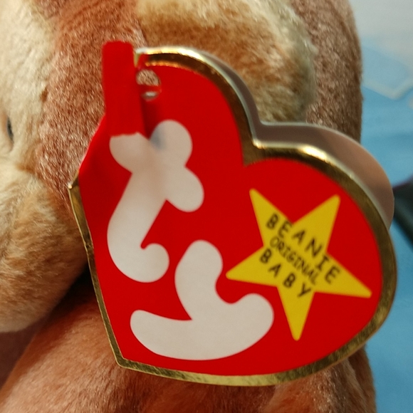 RARE 1995 BONGO TY Beanie Baby Brown Tan Ears- Face-Feet-Hands-Tail #4067 Retire - Picture 11 of 17